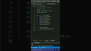 Draw Ninja design in python turtle