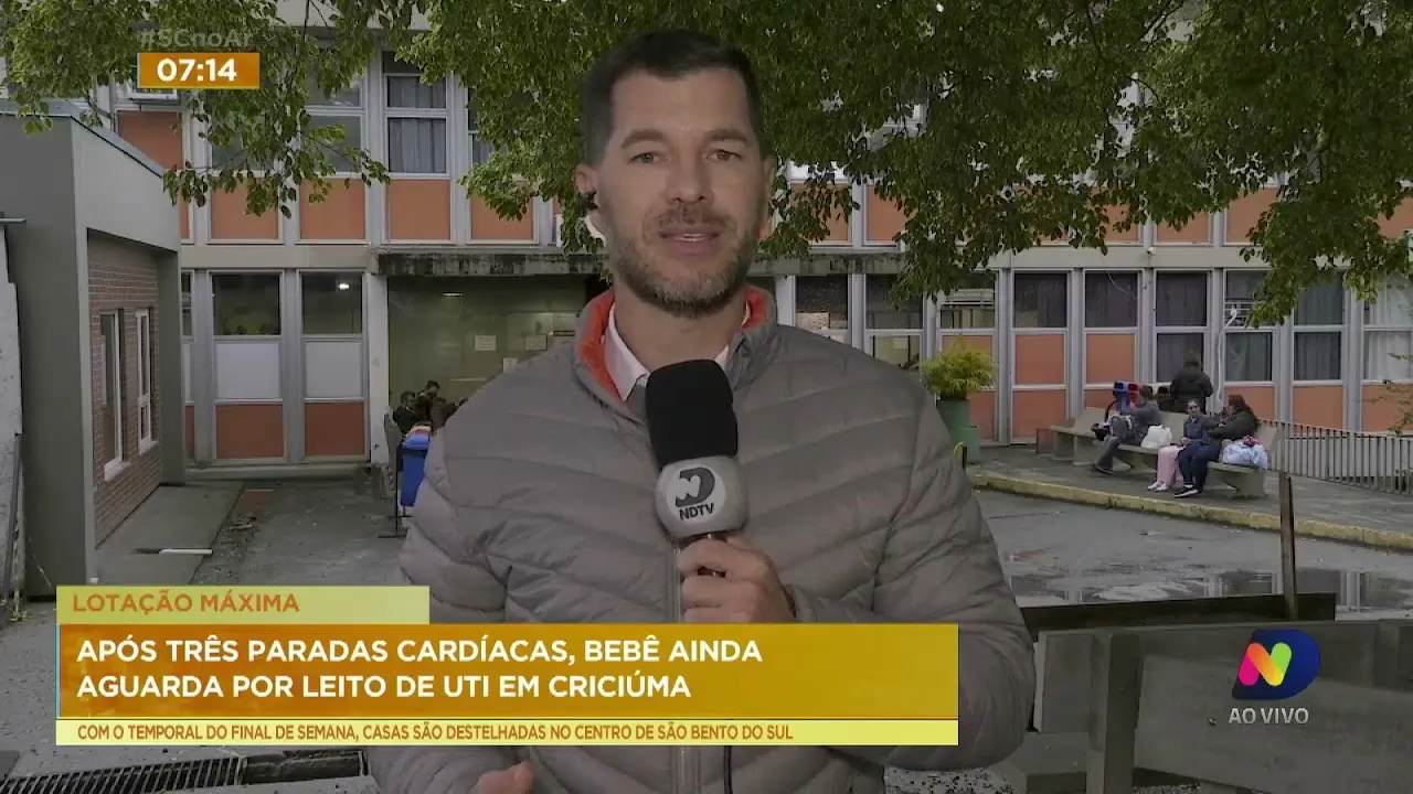 Após três paradas cardíacas, bebê ainda aguarda por leito de uti em Criciúma