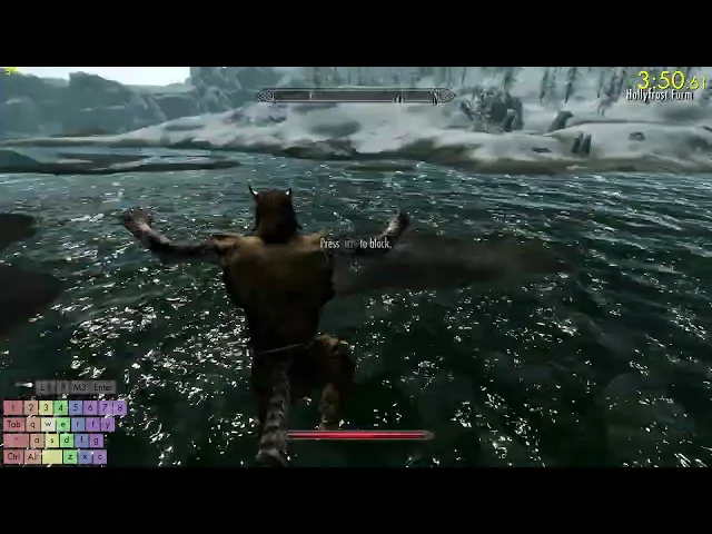 Skyrim speedrun to kill the ebony warrior 11:47