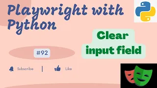 Clear input field using new locator clear API Playwright v1 28 with Python