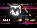 Trick Mod Dodge RAM X-Lume LED Lighted Grill Emblem Bad Ass