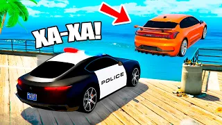 ЕМА! ЧИТ КӨЛІК ПЕН ПОЛИЦИЯҒА ПРАНК ЖАСАДЫМ 😂 КӨЛІКТЕРМЕН ҚУАЛАСПАҚ!!! ГТА 5 қазақша