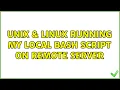 Unix Linux Running my local bash script on remote server