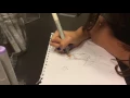 Drawing a girl on the moon
