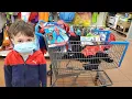 Shopping for superhero Costume with Zack and Mom