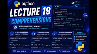 Python Tutorial for Beginners Lecture 19 Comprehensions