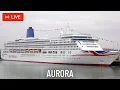 SHIPS TV - P\u0026O Aurora \u0026 MSC Poesia Cruise Ship Derparting Port of Southampton (LIVE)