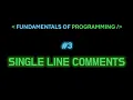 Single Line Comments JavaScript Python