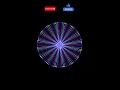Dynamic Circular Wave Pattern with Colorful Rotation python pygame
