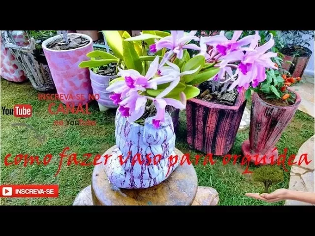 VASO PARA ORQUÍDEA COM EMBALAGEM DE ARROZ SUPER SIMPLES