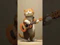 Lagu kucing bermain gitar #kucing #gitar #menyanyikan #lucu #fypyoutube