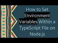 How to Set Environment Variables Within a TypeScript File on Node js