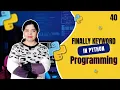 Finally Keyword in Python Programming Finally in Python Crack IT with Anu - Tutorial