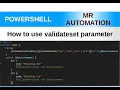 PowerShell - ValidateSet Parameter