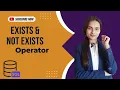 EXISTS NOT EXISTS Operators in SQL SQL Subqueries Explained