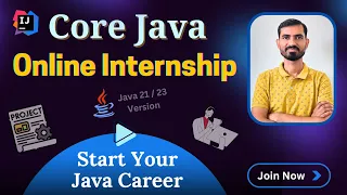 Core Java Online Internship for Beginners Practical Experience Training 2025