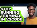 How to Stop Running Terminal in Vscode - Full Guide