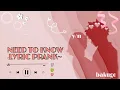 Download Lagu NEED TO KNOW - DOJA CAT LYRIC PRANK • Y/N SIMPS • (BAKUGO X Y/N) BNHA X Y/N