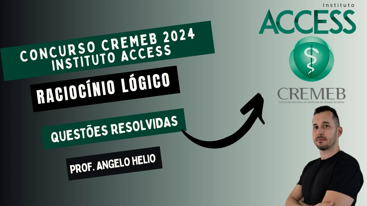 Negação Lógica | Concurso CREMEB 2024 Instituto Access | Raciocínio Lógico