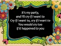 Lesley Gore - It's My Party (Lyrics)