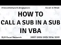 375 Learn VBA - Call a Sub Procedure in a Sub Procedure in VBA Part-33 Hindi