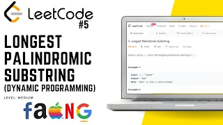 5 Longest Palindromic Substring Leetcode Medium Dynamic Programming