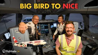 Flight Deck Flying the SWISS Airbus A350 to Nice
