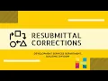 Resubmittal Correction in our Online Permitting Portal