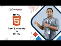 Different types of text formatting elements Text elements in HTML Codegnan