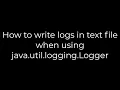 Java How to write logs in text file when using java util logging Logger 5solution