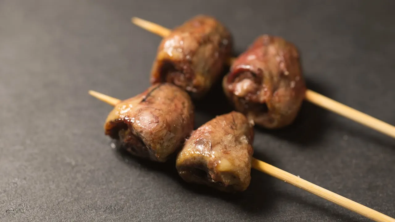 鶏ハツの焼き鳥