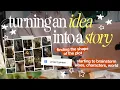 how i develop my book ideas getting from a premise to a plot