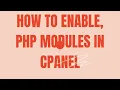How to enable PHP modules in cPanel MY DZHosting