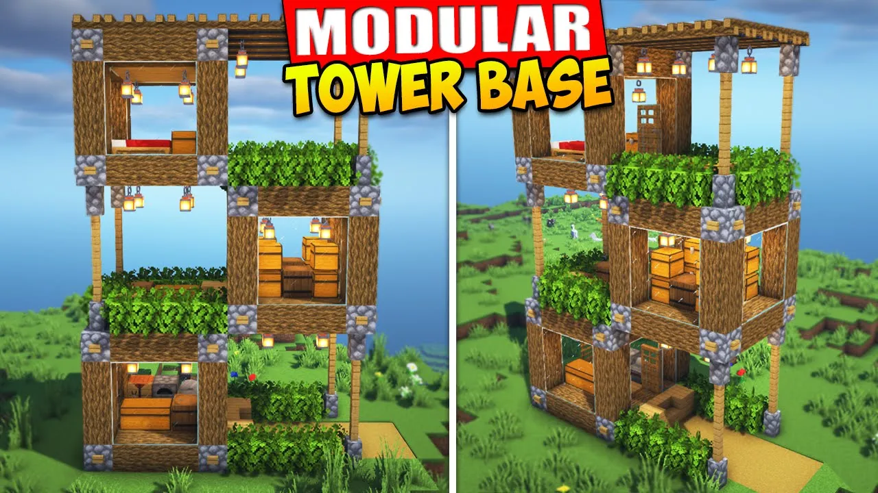 Minecraft Tower Survival House Tutorial ????