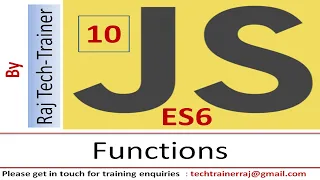 JavaScript Tutorial for Beginners Part 10 - Functions Learn JavaScript ES6