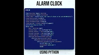 ALARM CLOCK USING PYTHON