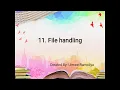 Lesson-11 File Handling