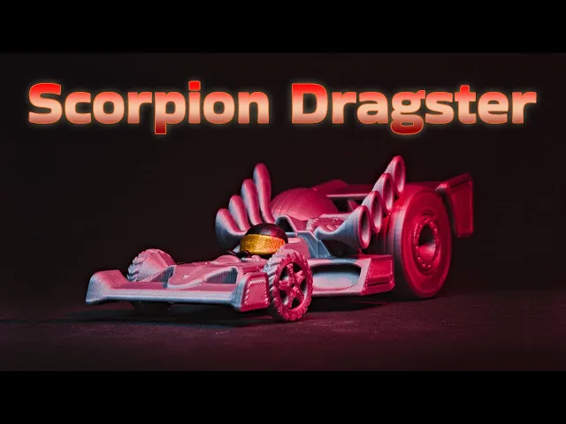Scorpion Dragster - Print in place video thumbnail