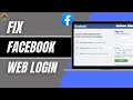 How To Fix Facebook Login Not Working on Web 2026 Facebook Website Login Fix