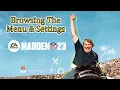 Madden NFL 23 Browsing The Menu Settings NO GAMEPLAY