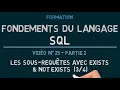 SQL Language - 25 Part 2 Subqueries with EXISTS
