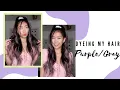 DYEING MY HAIR PURPLE DURING QUARANTINE VIOLET LAVENDER ION COLOR BRILLIANCE