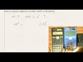 How to square negative numbers using a calculator