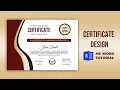 How to make Certificate Design in Microsoft word MS Word Certificate Design Tutorial
