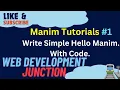 Manim Tutorials Creating Text in Manim with Python Code Learn Animation Basics