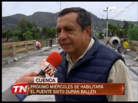 Próximo miércoles se habilitará el puente Sixto Durán Ballén