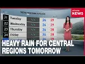 Weather Heavy monsoon rain for central regions