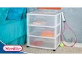 Sterilite Wide 3 Drawer Cart