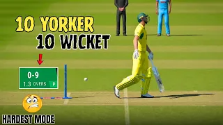  10 yorker 10 wicket challenge hardest mode first time ever ind vs aus cricket 24