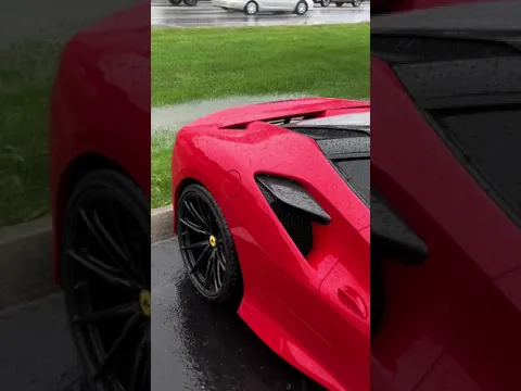 Ferrari in the rain